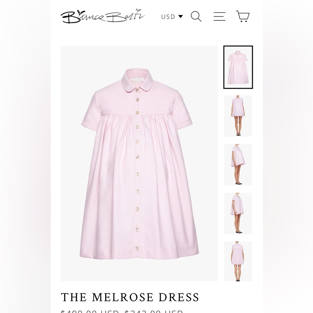 Brand new with tags Luxury Bianca Balti Designer dress, size 12 baby pink
